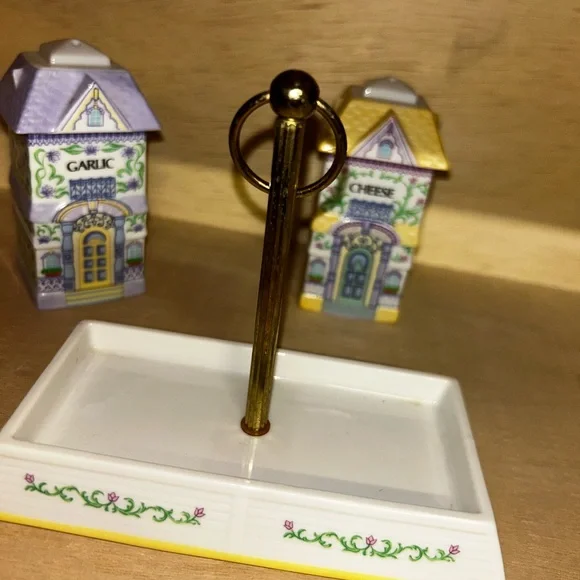 Lenox Village Collection Garlic & Cheese Shaker Set with Caddy - Picture 5 of 6